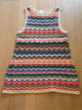 Free People Sandy Mae Crochet Mini Dress XL NWT Boho Euro Summer RARE Bohemian